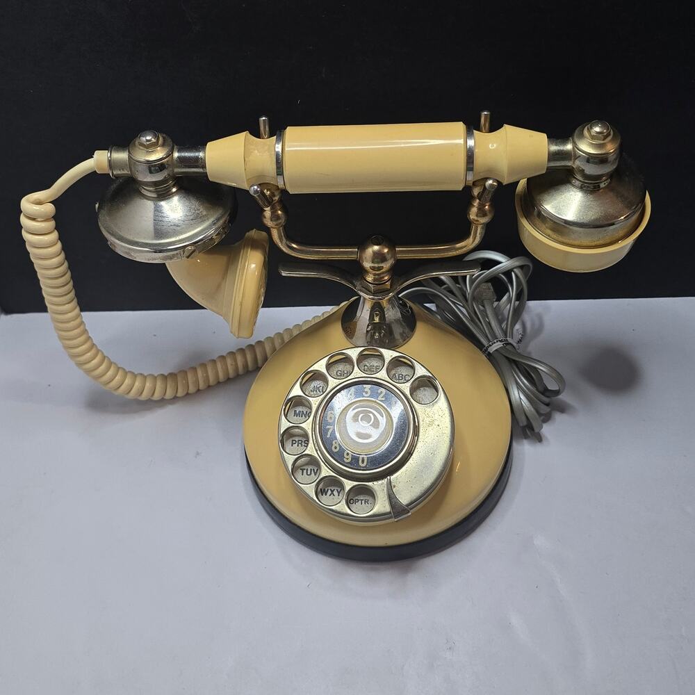 Vintage ITT Own-A-Phone Petite Rotary Telephone Working Ivory French Style